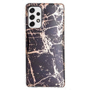 For Samsung Galaxy A33 5G Electroplating Pattern TPU Phone Case(Black Gold)