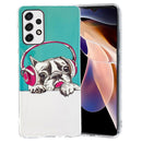 For Samsung Galaxy A13 4G Luminous TPU Protective Phone Case(Headset Dog)