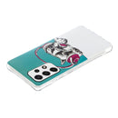 For Samsung Galaxy A53 5G Luminous TPU Protective Phone Case(Headset Dog)