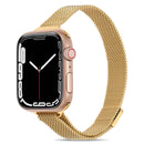 Milanese Small Waist Watch Band For Apple Watch Series 8&7 41mm / SE 2&6&SE&5&4 40mm / 3&2&1 38mm(Gold)