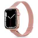 Milanese Small Waist Watch Band For Apple Watch Series 8&7 41mm / SE 2&6&SE&5&4 40mm / 3&2&1 38mm(Pink)