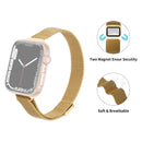 Milanese Small Waist Watch Band For Apple Watch Series 8&7 41mm / SE 2&6&SE&5&4 40mm / 3&2&1 38mm(Space Grey)