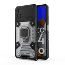 For Xiaomi Poco M4 Pro 4G Space PC+TPU Shockproof Phone Case with Ring Holder(White)