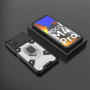 For Xiaomi Poco M4 Pro 4G Space PC+TPU Shockproof Phone Case with Ring Holder(White)