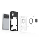 For Xiaomi Poco M4 Pro 4G Space PC+TPU Shockproof Phone Case with Ring Holder(Blue)