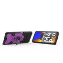 For Xiaomi Poco M4 Pro 4G Space PC+TPU Shockproof Phone Case with Ring Holder(Purple)