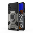 For Xiaomi Poco M4 Pro 4G Space PC+TPU Shockproof Phone Case with Ring Holder(Grey)