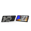 For Xiaomi Poco M4 Pro 4G Space PC+TPU Shockproof Phone Case with Ring Holder(Grey)