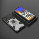 For Xiaomi Poco M4 Pro 4G Space PC+TPU Shockproof Phone Case with Ring Holder(Grey)