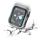 Electroplated PC Hollow Watch Protective Case For Apple Watch Series 7 41mm(Black)