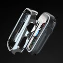 Electroplated PC Hollow Watch Protective Case For Apple Watch Series 7 41mm(Black)