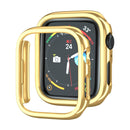 Electroplated PC Hollow Watch Protective Case For Apple Watch Series 7 41mm(Gold)