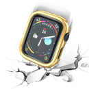 Electroplated PC Hollow Watch Protective Case For Apple Watch Series 7 41mm(Gold)