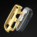 Electroplated PC Hollow Watch Protective Case For Apple Watch Series 7 41mm(Gold)