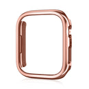 Electroplated PC Hollow Watch Protective Case For Apple Watch Series 7 41mm(Rose Gold)