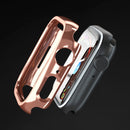 Electroplated PC Hollow Watch Protective Case For Apple Watch Series 7 41mm(Rose Gold)