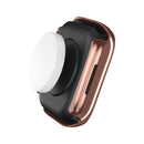 Electroplated PC Hollow Watch Protective Case For Apple Watch Series 7 41mm(Rose Gold)