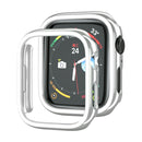 Electroplated PC Hollow Watch Protective Case For Apple Watch Series 7 41mm(Silver)