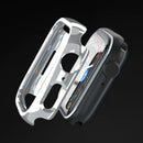 Electroplated PC Hollow Watch Protective Case For Apple Watch Series 7 41mm(Silver)