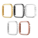 Electroplated PC Hollow Watch Protective Case For Apple Watch Series 7 41mm(Silver)