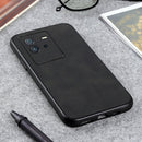 For vivo iQOO Neo6 Accurate Hole Two-color Calf Texture PU Phone Case(Black)