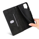 For Samsung Galaxy A22 4G Rivet Buckle 9 Cards Three Fold Leather Phone Case(Black)