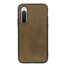For Sony Xperia 10 IV Two-color Cowhide Texture PU Shockproof Phone Case(Green)