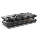 For Realme GT Neo3 Shockproof PC + TPU Holder Phone Case(Black)