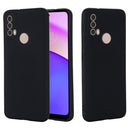 For Motorola Moto E20 / E30 / E40 Pure Color Liquid Silicone Shockproof Phone Case(Black)