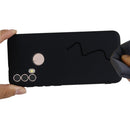 For Motorola Moto E20 / E30 / E40 Pure Color Liquid Silicone Shockproof Phone Case(Black)