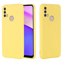 For Motorola Moto E20 / E30 / E40 Pure Color Liquid Silicone Shockproof Phone Case(Yellow)