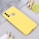 For Motorola Moto E20 / E30 / E40 Pure Color Liquid Silicone Shockproof Phone Case(Yellow)