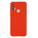 For Motorola Moto E20 / E30 / E40 Pure Color Liquid Silicone Shockproof Phone Case(Red)