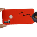For Motorola Moto E20 / E30 / E40 Pure Color Liquid Silicone Shockproof Phone Case(Red)