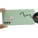 For Motorola Moto E20 / E30 / E40 Pure Color Liquid Silicone Shockproof Phone Case(Green)