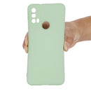 For Motorola Moto E20 / E30 / E40 Pure Color Liquid Silicone Shockproof Phone Case(Green)