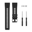 For Garmin Forerunner 35 Black Buckle Silicone Watch Band(Black)