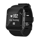 For Garmin Forerunner 35 Black Buckle Silicone Watch Band(Black)