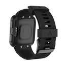 For Garmin Forerunner 35 Black Buckle Silicone Watch Band(Black)