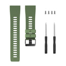 For Garmin Forerunner 35 Black Buckle Silicone Watch Band(Army Green)