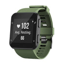 For Garmin Forerunner 35 Black Buckle Silicone Watch Band(Army Green)