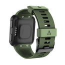For Garmin Forerunner 35 Black Buckle Silicone Watch Band(Army Green)