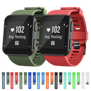 For Garmin Forerunner 35 Black Buckle Silicone Watch Band(Army Green)