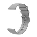 20mm Pockmarked Tonal Buckle Silicone Watch Band for Huawei Watch / Samsung Galaxy Watch(Grey)