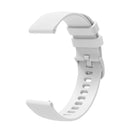 20mm Pockmarked Tonal Buckle Silicone Watch Band for Huawei Watch / Samsung Galaxy Watch(White)