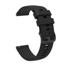 20mm Pockmarked Tonal Buckle Silicone Watch Band for Huawei Watch / Samsung Galaxy Watch(Black)