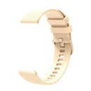 20mm Pockmarked Tonal Buckle Silicone Watch Band for Huawei Watch / Samsung Galaxy Watch(Beige Yellow)