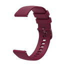 20mm Pockmarked Tonal Buckle Silicone Watch Band for Huawei Watch / Samsung Galaxy Watch(Wine Red)