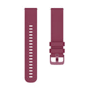 20mm Pockmarked Tonal Buckle Silicone Watch Band for Huawei Watch / Samsung Galaxy Watch(Wine Red)