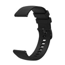 22mm Pockmarked Tonal Buckle Silicone Watch Band for Huawei Watch / Samsung Galaxy Watch(Black)